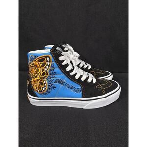Vans Sk8-Hi Día de los Muertos Skull Embroidered High Tops Size 5W / 3.5M